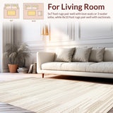 Cream Textured Area Neutral Boho Home Decor(Beige)