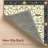 Art Nouveau Blue Beige Area for(Ivory)