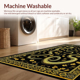 Luxurious Black Snake Motif Design(Black)