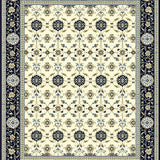 Vintage Floral Beige Blue Hallway(Beige)