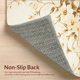 Flower Beige Area for Front Door Entryway(Beige)