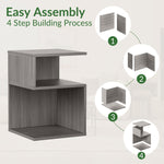 ODIKA Tokyo S Minimalist 3 Tier End Table - ODIKA