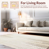 Distressed Boho Area Vintage(Beige)