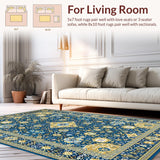 Rustic Coastal Blue Tiled Motif(Blue)