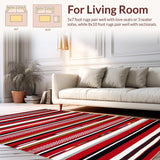 Artisanal Colorful Striped Aesthetic(Red)