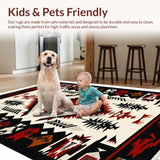 Modern Rustic Triangular Design(Red)