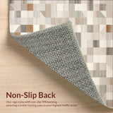 Modern Patchwork with Abstract Geometric Shapes(Beige)