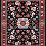 Luxurious Red Damask(Black)