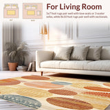 Abstract Geometric Circles Boho Rustic Modern Warm Colors Area(Orange)