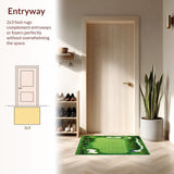 Golf Course Green Tee Off Bath Mat(Green)