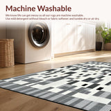 Modern Abstract Non Slip Satin(Gray)