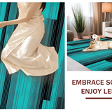 Modern Abstract Teal and Black(Blue)