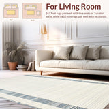 Modern Blue Stripe Visual(Beige)