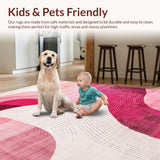 Artistic Abstract Pink Waves(Pink)