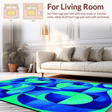 Vibrant Swirl Artistry Motif(Blue)