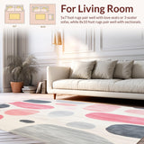 Abstract Blob Dot Shag Area Contemporary Spotted(White)