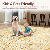 Artisan Crafted Linear Geometric Lines(Beige)