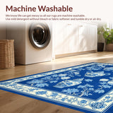 Chic Minimalist White Botanical(Blue)