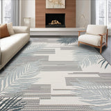 Modern Striking Leaf Print(Beige)