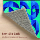 Vibrant Swirl Artistry Motif(Blue)