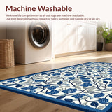 Artful Graphic Blue Blossom Motif(Blue)