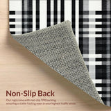 Artisan Woven Graphic Linear with Contemporary Stripe(White)