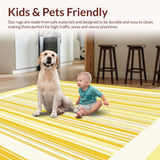 Cozy Small Animal Habitat with Simple Stripe(Yellow)