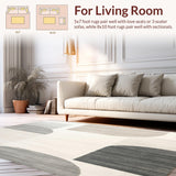 Modern Harmony Beige Area Abstract Design Non Slip Backing(Beige)