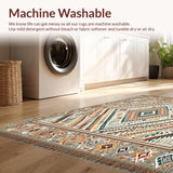 Boho with Diamond Tribal Motifs and Muted Brown Beige Palette(Gray)