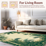 Lush Green Tropical Serenity(Beige)