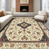 Artisan Floral Medallion Area Classic Farmhouse Decor Collection(Ivory)