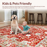 Vibrant Khaki Tiled(Red)