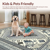 Stylish Gray Geometric Tapestry(Beige)