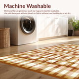 Modern Geometric Checker With Contemporary Grid(Beige)