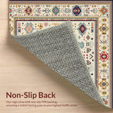 Boho Chic Cream with Geometric Accents(Beige)