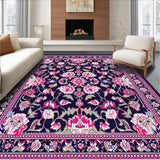 Artistic Low Pile Floral(Black)