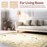 Enchanted Garden Edge Floor with Butterfly Motif(Beige)