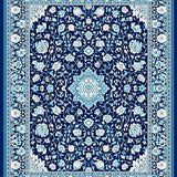 Retro Floral Print Elegance(Blue)