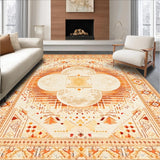 Whimsical Pink Floral Symmetry(Beige)