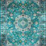 Elegant Distressed Floral Composition(Blue)