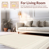Modern Minimalist Area & Non Slip Indoor Mat(Beige)