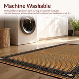 Elegant Earthy Patterned Runner(Black)