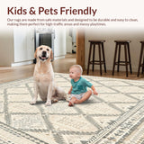 Artisan Beige Diamond Lattice With Contemporary Tribal Design(Beige)