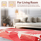 Contemporary Bold Leaf Motif(Red)