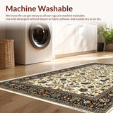 Traditional Beige Paisley Non Slip(Beige)