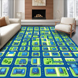 Vibrant Cityscape Patterned Playmat(Blue)