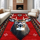 Animal Print Non Slip Area for Cabin(Red)