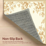 Beige Area Floral Design Throw(Beige)