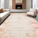 Beige Throw Distressed Floral Design Retro Charm(Beige)