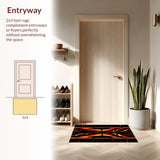 Contemporary Colorful Twisted Motif(Red)